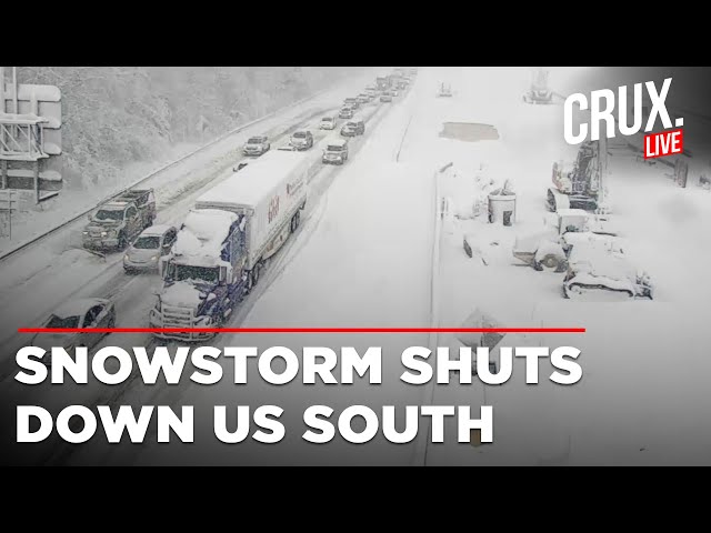 US News Live | Rare And Dangerous Snowstorm Sweeps Through Deep South | US Weather Forecast Live