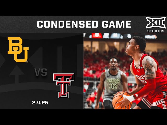 Baylor vs. #13 Texas Tech Condensed Game | 2024-25 Big 12 Men's Basketball