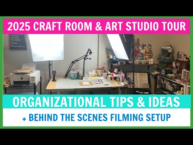 *NEW* 2025 Craft Room Tour || Art Studio Tour || BTS YouTube Filming Setup || Organizational Ideas