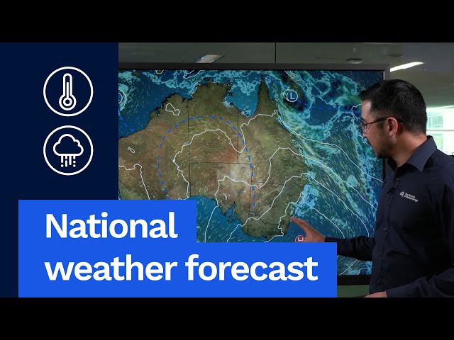 National Weather Forecast: Warmer in south-east Aus, two tropical lows to our north