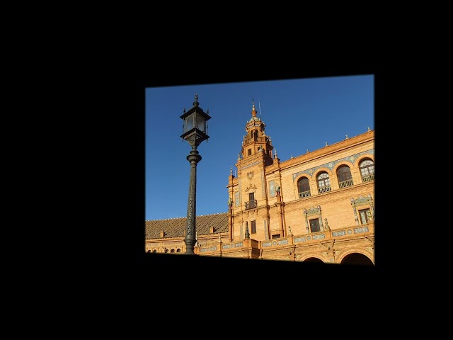 3d photos of Plasa de España in Sevilla in vr180 stereoscopic