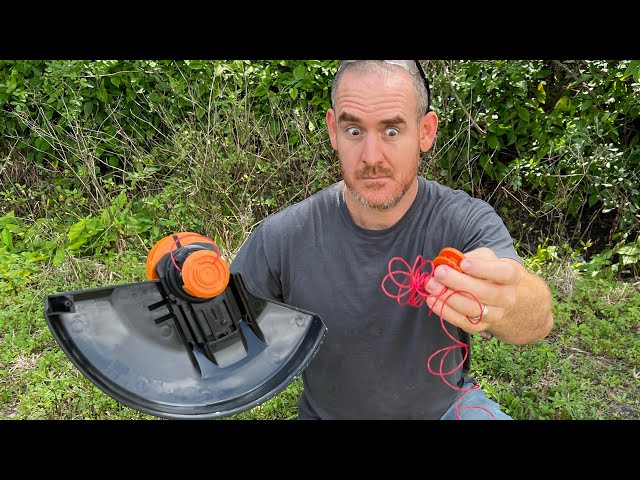 How to Replace String Trimmer Edger Line.  Restring a Weed Wacker Line Fast!