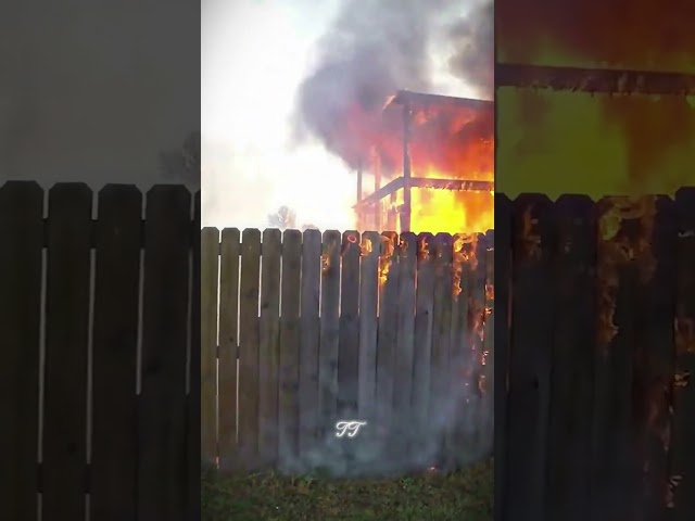 Biker Becomes A Fire Fighter as House Almost Burns Down!