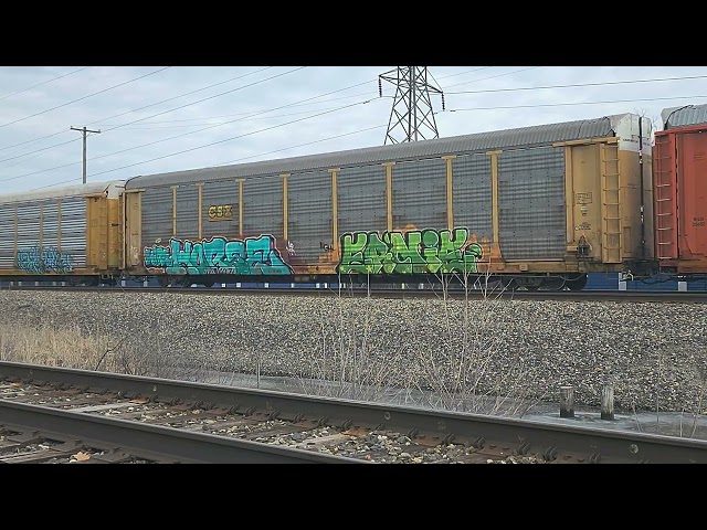 Southbound Norfolk Southern train locomotive Columbus Ohio. Rail Fanning.