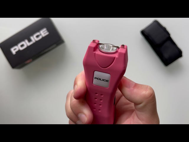 ★★★★★ POLICE Stun Gun 618 - Max Voltage Mini Rechargeable With LED Flashlight - Pink