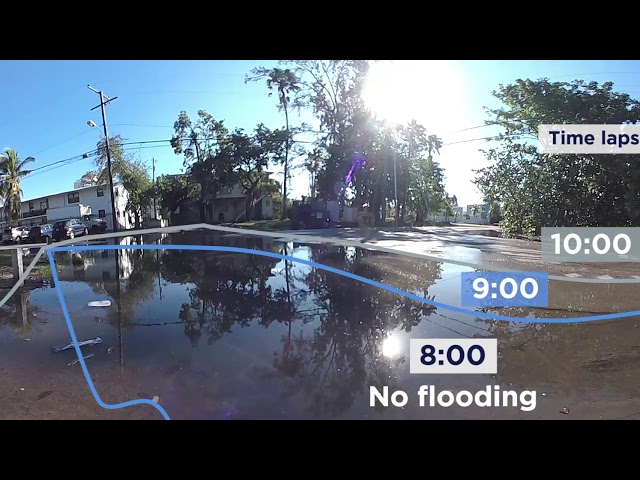 Time lapse of tidal flooding in Miami