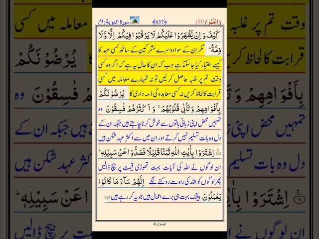 Surah At-Tawbah || Ayat 1-129 || Quran Recitation and Short Summary in Hindi/Urdu #quran #islam