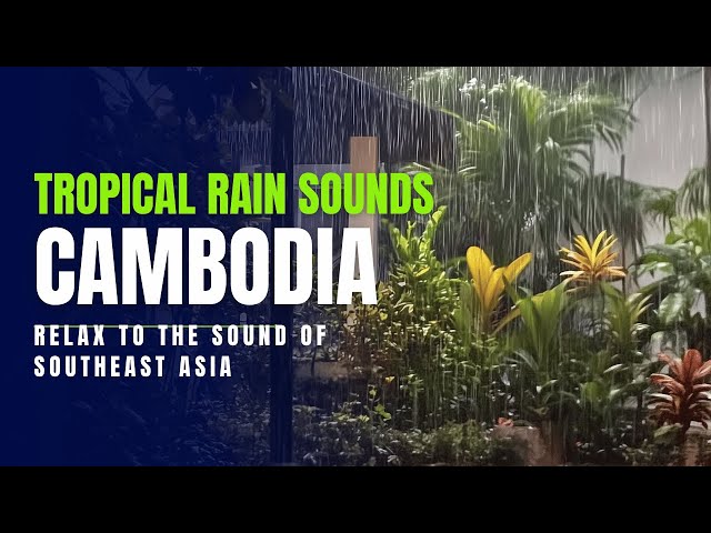 Tropical Rain Sounds | Relaxing Rain in a serene garden.