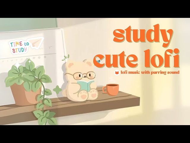 Study Cute Lofi 🌿📚 1 Hour Positive Focus Music ✨🎯 Royalty Free BGM 🎧 (aesthetic/chill/cafe/work)