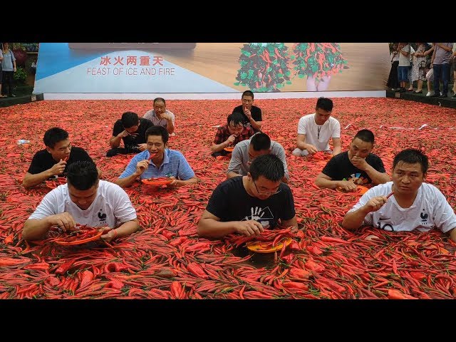 Chinese on fire at chili eating contest