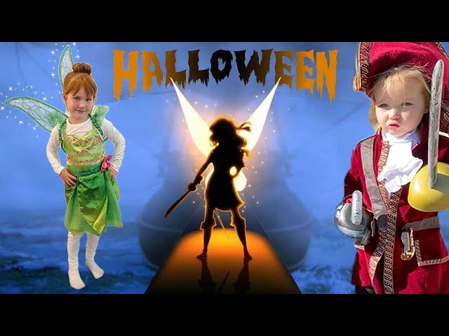 PiRATE vs FAIRY Trick or Treat!! Family Halloween Routine! pumpkin pancake art and our costume show