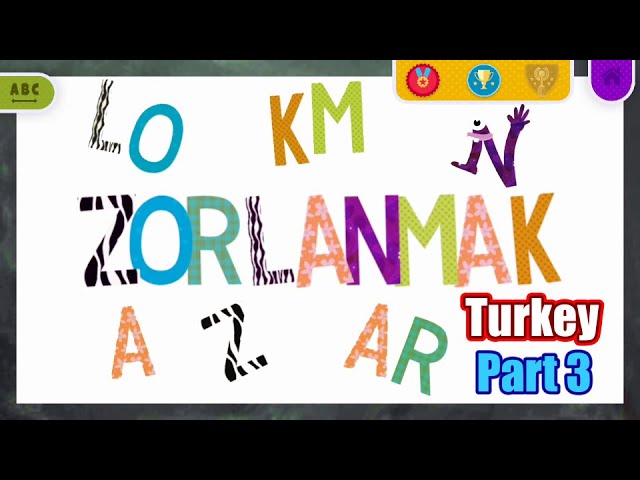 Learn Turkish Alphabet - Turkey ABC P3