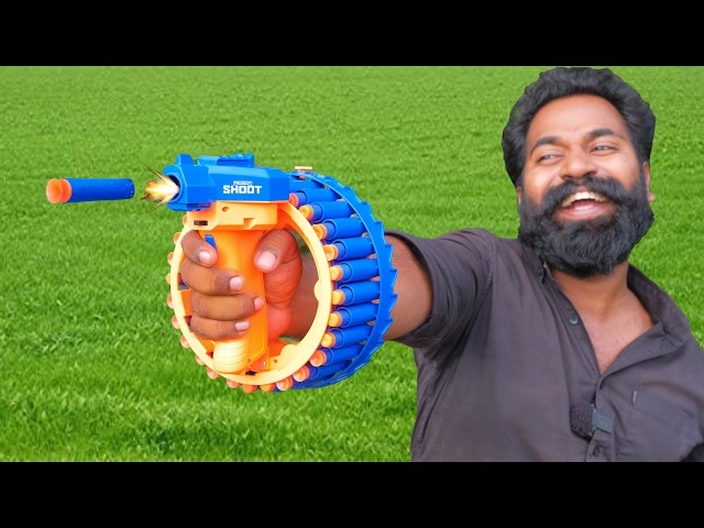 30 തീ ഉണ്ട പാറുന്ന തോക്ക്  | Nerf Battle | M4 Tech |