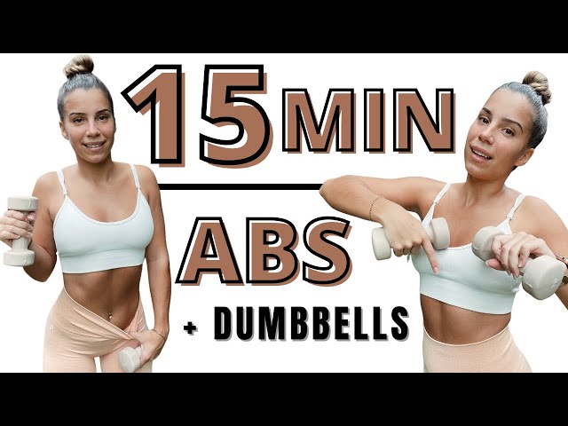 15 min DUMBBELL ABS WORKOUT | tighten your core | at home | NO REPEAT | follow along