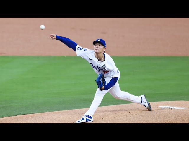 Yoshinobu Yamamoto strikes out 4 Yankees over 6 1/3 innings in Game 2 of the WS on 10/26/24