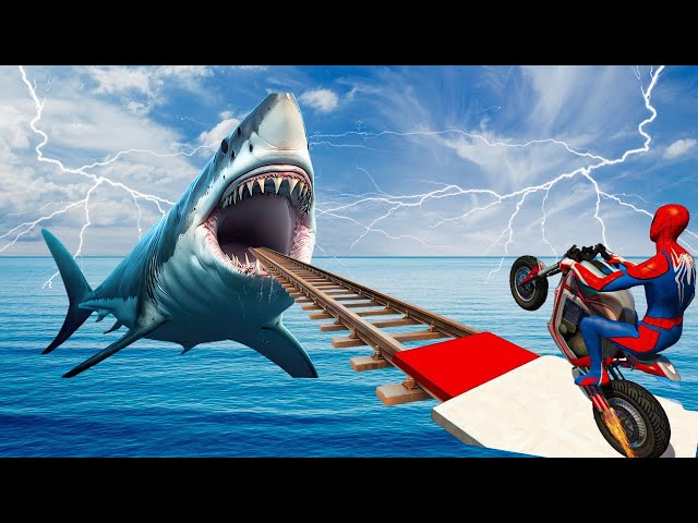 GTA V Mega Ramp On Monster truck, Jets and Boats By Trevor and Friends Stunt Map Racing Challenge