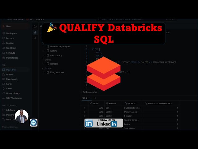 🎉QUALIFY Databricks SQL Filtering Window Functions Results