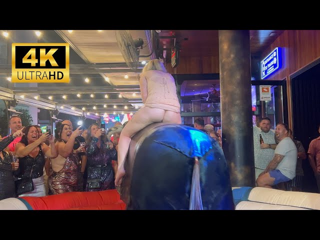 😍 Bold Girls on a Bull | Mechanical Bull Riding | Bull Riding in Benidorm | Compilation