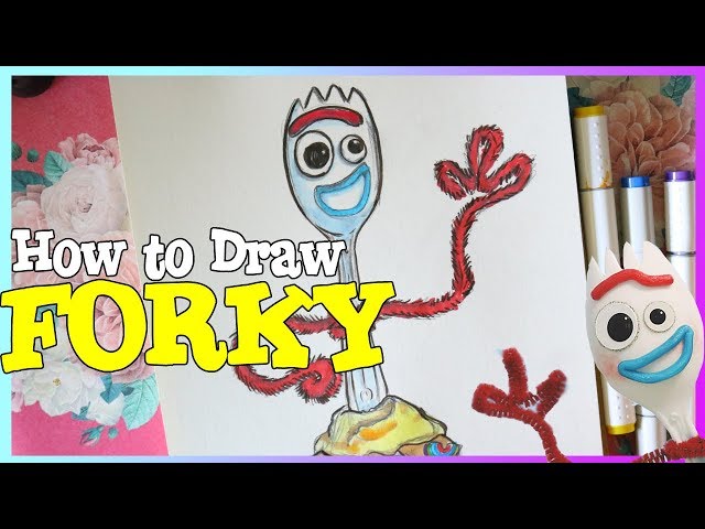 How to Draw FORKY from Disney Pixar's TOY STORY 4