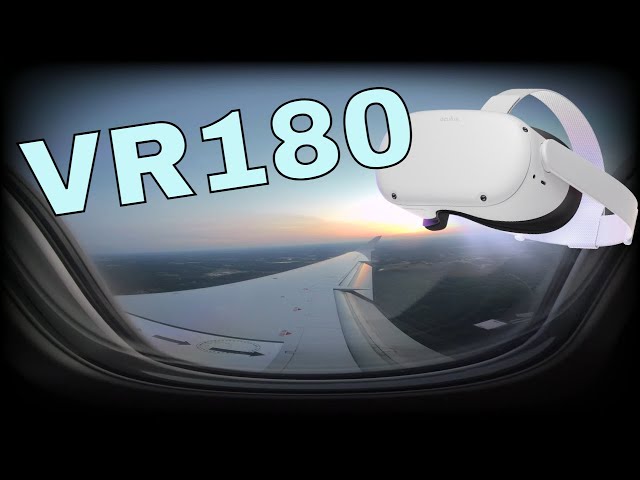 #VR180 Sunset Airplane LANDING in Charlotte North Carolina airport. Fun VR Views!