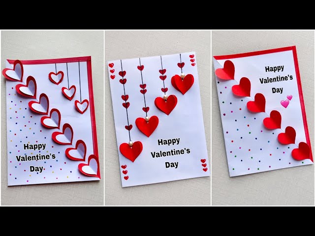 3Valentines Day Card | Valentine's Day Crafts With Paper | Valentine's Day Gift Ideas | Paper Crafts