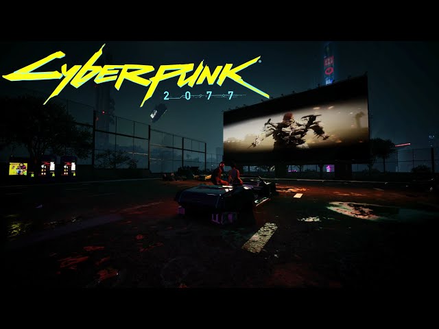 Cyberpunk 2077 Ambience [Drive-in movie theater] - Major Crimes(1 hour) by HEALTH & Window Weather