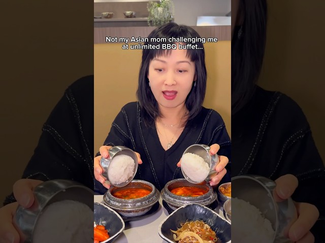 Not my Asian mom challenging me at unlimited bbq buffet… #food #eating #mukbang