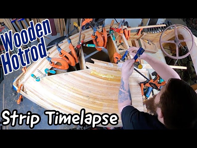 Strip Planking the Wooden Boat Tail Speedster