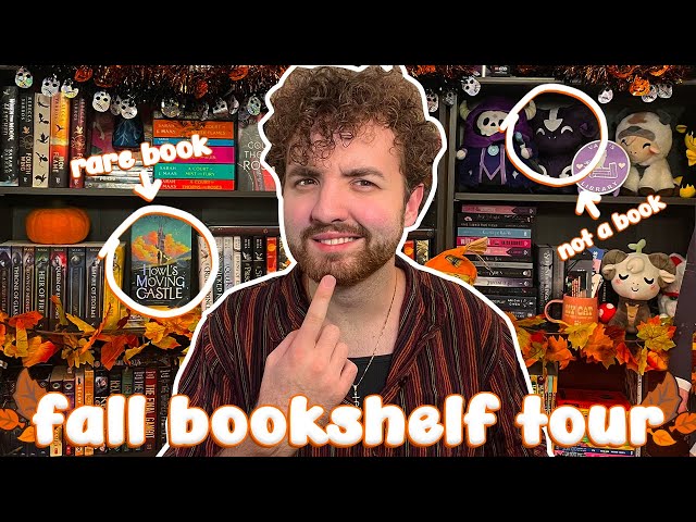 cozy autumn bookshelf tour 🍂📚