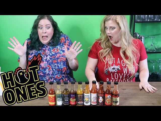 Chelle and Julie take on Hot Ones | Makeup Your Mind