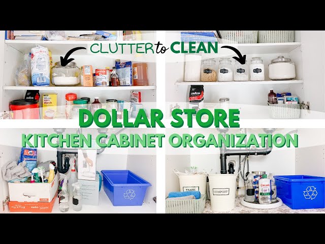 DOLLAR STORE KITCHEN CABINET ORGANIZATION