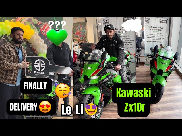 FINALLY TAKING DELIVERY NEW #kawasaki #zx10r 💚 zx10r 40th anniversary edition | Pure sound of zx10r