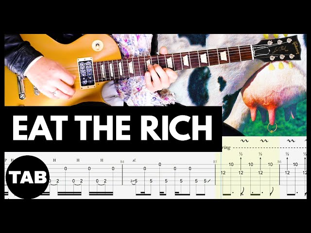 EAT THE RICH Aerosmith Guitar TAB | Lesson | Tutorial | Cover