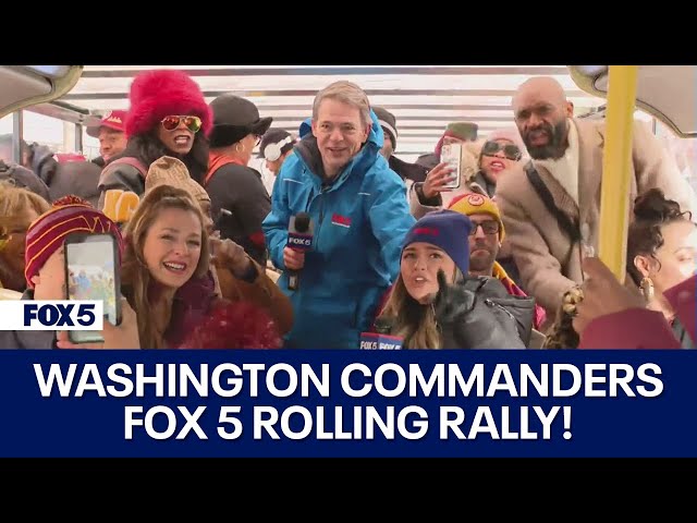 FOX 5 Washington Commanders fans celebrate rolling rally! | FOX 5 DC