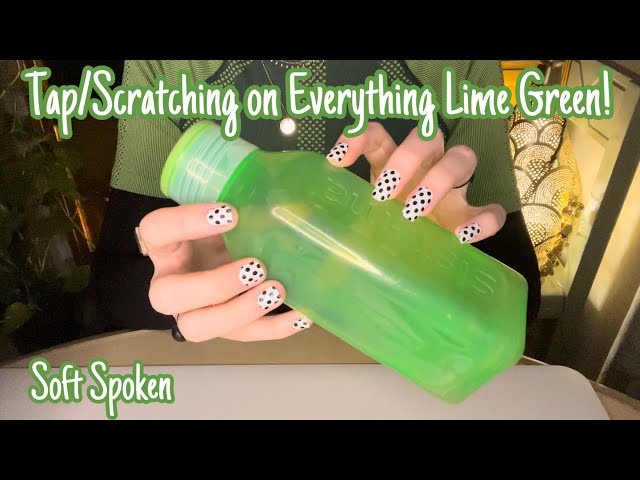 ASMR * Lime Green Color Theme! * Fast Tapping & Scratching * Soft Spoken* ASMRVilla