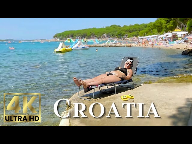 Beach Walk 4K Croatia | Walking along the Coast of Biograd na Moru with Olivia