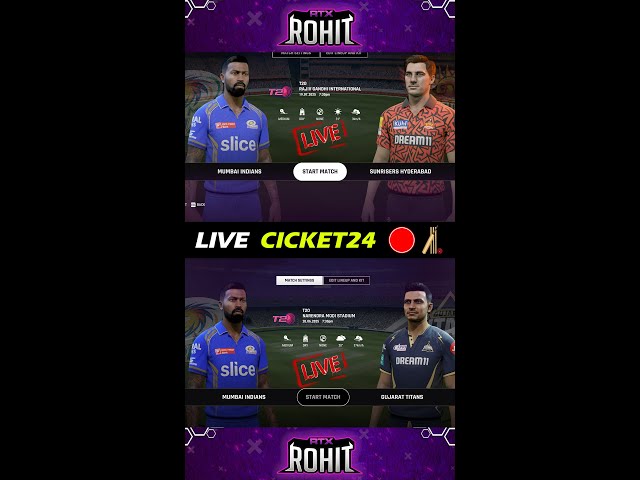 LIVE MUMBAI INDIANS VS SUNRISERS HYDERABAD #ipl 🔴 RtxRohit