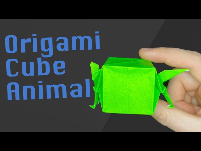 Origami Cube Animal Tutorial 🟦. From a single square no cutting or gluing.