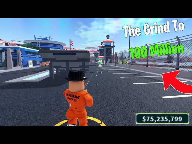 The Grind To 100 Million In a Rich Jailbreak Server...(Roblox Jailbreak)