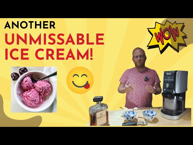 Ninja Creami Deluxe Amaretto & Cherry Ice Cream recipe - Incredible!