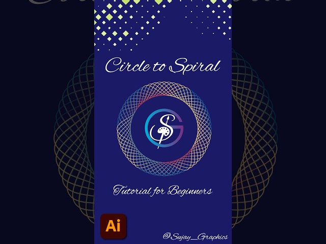 Circle to Spiral #shots #trending #illustrator #adobe #tips #popular #viralvideo #viralshort