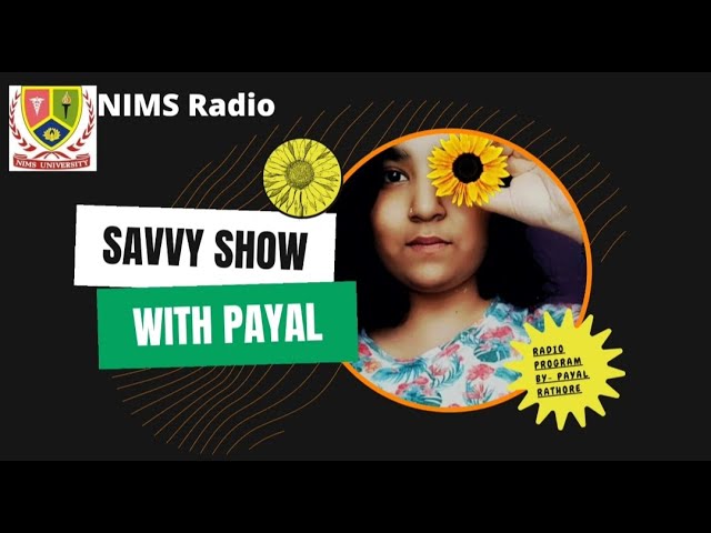 Radio Program | Savvy show with Payal | Payal Rathore | BJMC 2nd Sem