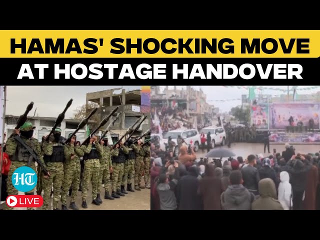 LIVE | Hamas Brings Out IDF Weapons At Hostage Handover Site | Gaza Ceasefire | Hostages Released