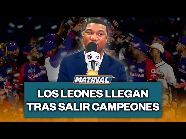 Llegan al país los Leones del Escogido, campeones de la Serie del Caribe 2025