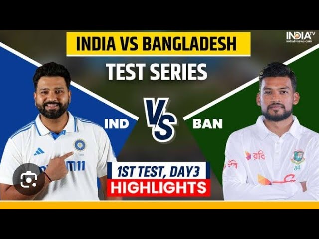 IND VS BAN || Test Cricket Series || Highlights