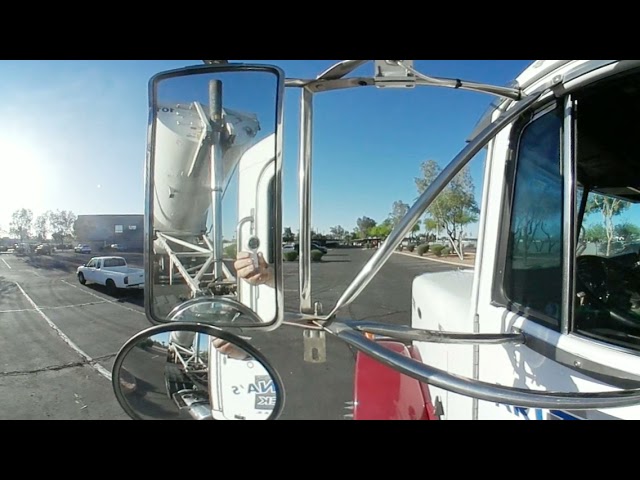 end dumping in a peterbilt 379 360 camera