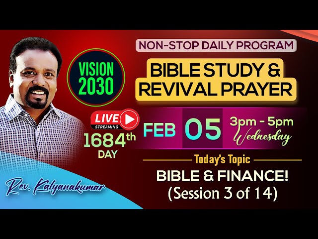 🔴 தமிழ் LIVE | BIBLE STUDY & REVIVAL PRAYER | Day 1684 | Rev. Kalyan