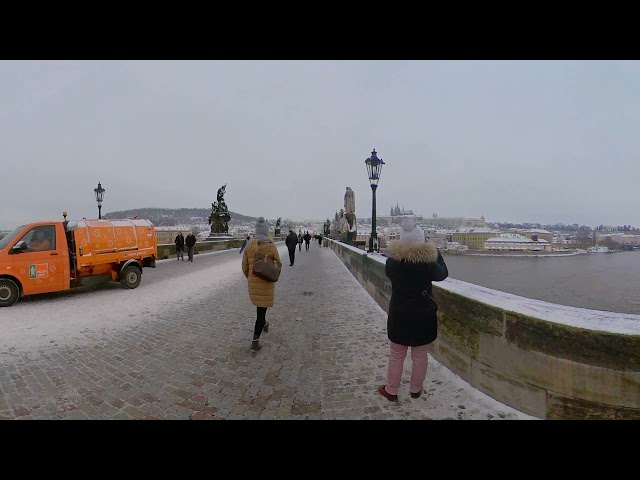 Winter Charles Bridge, Prague 360 Tour