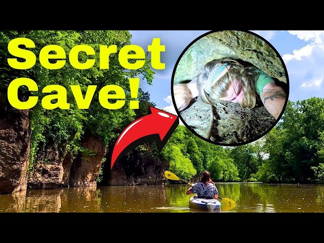 Kayaking to Ohio's hidden waterfall cave wonderland! 🏞️