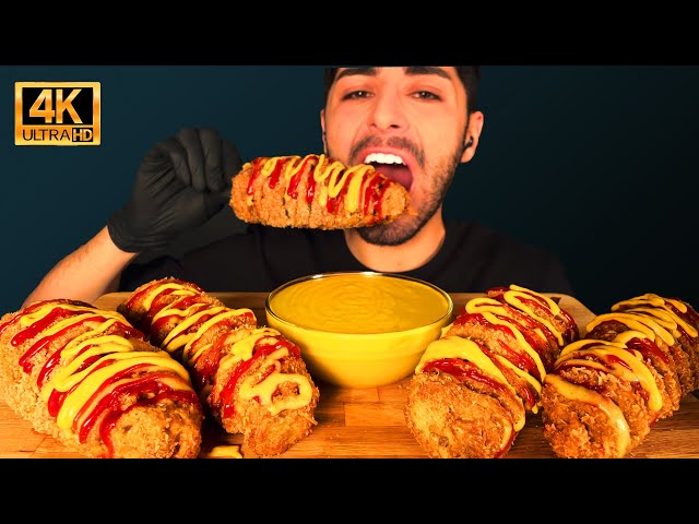 ASMR TWISTED FRIED POTATOES MUKBANG (No Talking) EATING SOUNDS 4K | Joris ASMR